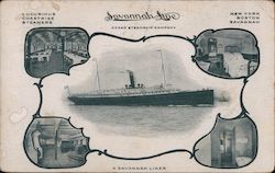 Savannah Line Ocean Steamship Company Boats, Ships Postcard Postcard Postcard