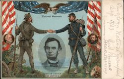 Abraham Lincoln The Veterans of 1962 United in Defense of the Flag Presidents Postcard Postcard Postcard