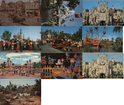 Lot of 10: Original Disneyland Postcards Postcard