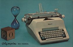 The Olympia SG-3 Manual Typewriter Advertising Postcard Postcard Postcard