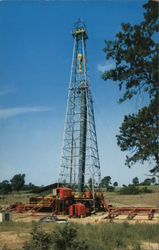 Old Drilling Rig Oil Wells Hubert A. Lowman Postcard Postcard Postcard