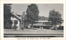 Alpine Motel Mount Shasta, CA Postcard Postcard Postcard