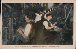 A Section of the Philadelphia Record Linotyping Room Pennsylvania Postcard Postcard Postcard