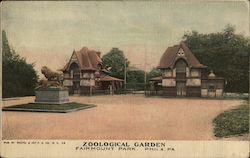 Zoological Garden Fairmount Park Postcard