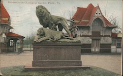 Entrance to the Zoological Garden Postcard