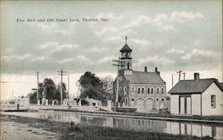 Fire Hall and Old Canal Lock Thorold, ON Canada Ontario Postcard Postcard Postcard