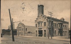 Maywood Fire Dept. & Water Works Illinois Postcard Postcard Postcard