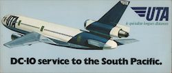 UTA, DC-10 Service to the South Pacific Large Format Postcard