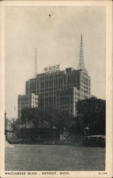 Maccabees Building Detroit, MI Postcard