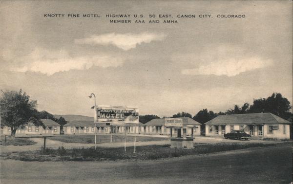 Knotty Pine Motel Canon City CO Postcard   Card00536 Fr 