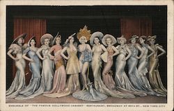 Ensemble of "The Famous Hollywood Cabaret" Restaurant Postcard