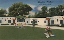 Woody's Motel Yates Center, KS Postcard Postcard Postcard