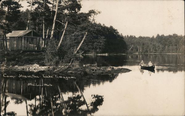 Camp Hiawatha, Lake Temagami Ontario Canada Mac Lean Photo Postcard