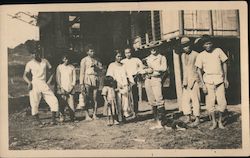 Group of Children and Teenagers Standing Barefoot Original Photograph