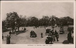 Busy Entrance to Central Park New York, NY Postcard Postcard Postcard