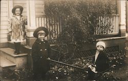 Children with Pushcart Postcard