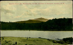 Mascot Pond, Mt. Washington and Mt. Madison in Distance Gorham, NH Postcard Postcard