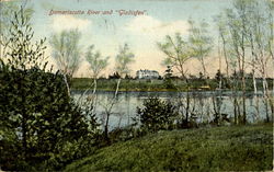 Damariscotta River and Gladisfen Maine Postcard Postcard