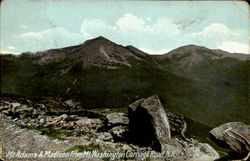 Mt. Adams & Madison From Mt. Washington Carriage Road Postcard