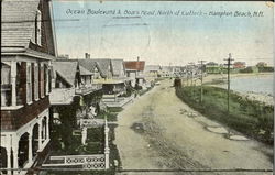 Ocean Boulvered & Boar's Hea, North of Culter's Hampton Beach, NH Postcard Postcard