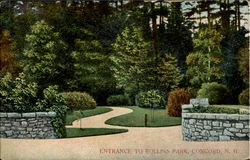 Entrance to Rollins Park Concord, NH Postcard Postcard