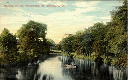 Boating On The Passumpsic St. Johnsbury, VT Postcard Postcard