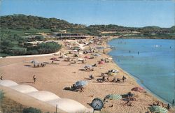 Vouliagmeni - The fashionable ASTIR Beach and bungalows on the Apollo Coast - Olympic Airways Advertising Postcard Postcard Postcard