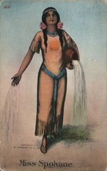 Miss Spokane, a Beautiful Native American Woman Women Postcard Postcard Postcard