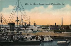 Dry Docks, League Island Philadelphia, PA Postcard Postcard Postcard