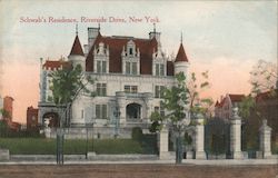 Schwab's Residence, Riverside Drive New York, NY Postcard Postcard Postcard