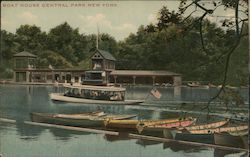 Boat House Central Park New York Postcard Postcard Postcard