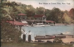 Boat House in Central Park New York, NY Postcard Postcard Postcard