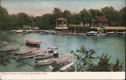 Boat House in Central Park New York, NY Postcard Postcard Postcard