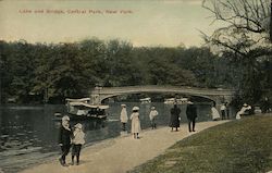 Lake and Bridge, Central Park New York, NY Postcard Postcard Postcard