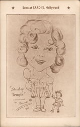 Shirley Temple - Sardi's of Hollywood Actresses Postcard Postcard Postcard