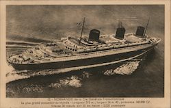 Normandié de la Cie Générale Transatlantique Ships Postcard Postcard Postcard