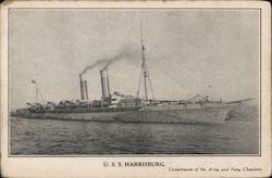 U.S.S. Harrisburg Ships Postcard Postcard Postcard