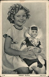 Shirley Temple Holding a Doll Actresses Postcard Postcard Postcard