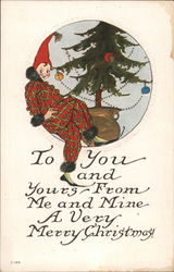 To You and Yours From Me and Mine, A Very Merry Christmas Postcard