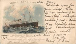 S.S. Cedric & Celtic - White Star Line Boats, Ships Postcard Postcard Postcard