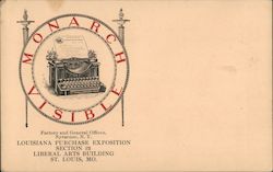 Monarch Visible Typewriter Postcard