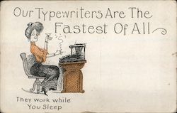 Our Typewriters Are The FDastest Of All Postcard Postcard Postcard