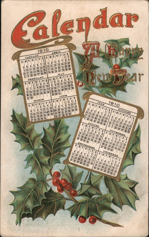 Calendar A Happy New Year New Year #39 s Postcard