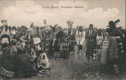 Scalp Dance - Blackfoot Indians Dancing Postcard