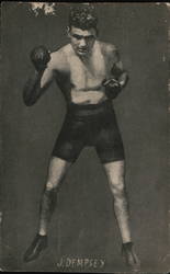 J. Dempsey - A Famous Boxer Postcard