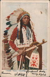 Chief Tall Crane - Native American Postcard