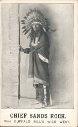 Chief Sands Rock with Buffalo Bill's Wild West Postcard