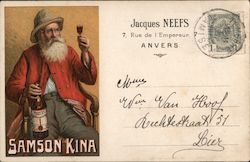 Samson Kina - A Lone Man Drinking Jacques Neefs Postcard