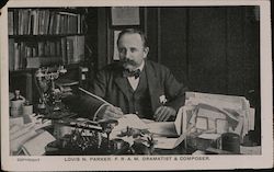 Louis N. Parker F. R. A. M. Postcard