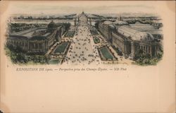 Exposition de 1900 - Perspective Prise des Champs Elysés Postcard